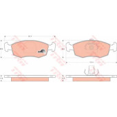 Колодки тормозные дисковые для FIAT DOBLO(119,223), PALIO(178DX) <b>TRW GDB1443 / 20907</b>