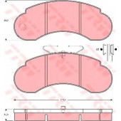 Колодки тормозные дисковые для MERCEDES 100(631), G(W460,W461,W463) <b>TRW GDB950 / 20932</b>