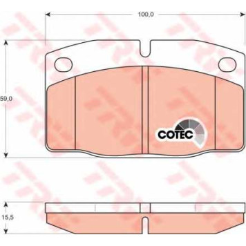 Колодки тормозные дисковые для OPEL ASCONA, ASTRA, CORSA, KADETT, MANTA, OMEGA, REKORD E, VECTRA <b>TRW GDB199 / 20939</b>