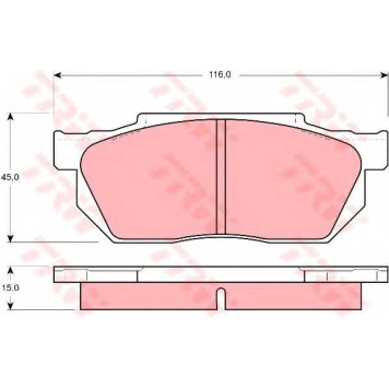Колодки тормозные дисковые для HONDA CITY(CG#), CIVIC(EC,ED,EE,MA,MB), CRX(AF,AS,ED,EE), PRELUDE(AB) <b>TRW GDB358 / 20959</b>