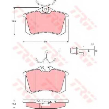 Колодки тормозные дисковые для AUDI A4(8D5,B5) <b>TRW GDB1417 / 20961</b>
