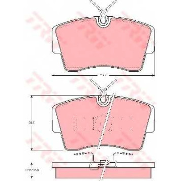 Колодки тормозные дисковые для OPEL MONZA(22#), OMEGA(16#,17#,19#,66#,67#), SENATOR(29#) <b>TRW GDB339 / 20976</b>