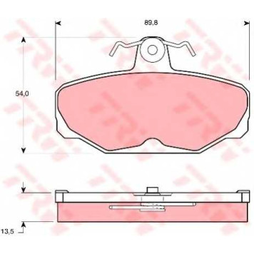 Колодки тормозные дисковые для FORD ESCORT(AAL,ABL,GAL), SCORPIO(GAE,GFR,GGE,GGR,GNR), SIERRA(BNC,BNG,GB4,GBC,GBG) <b>TRW GDB472 / 20981</b>