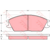 Колодки тормозные дисковые для HYUNDAI PONY / EXCEL(X-2), PONY(X-2), S(SLC), STELLAR(F31#,SF2#) <b>TRW GDB373 / 21012</b>