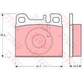 Колодки тормозные дисковые для MERCEDES S(C126,W126), SL(C107) <b>TRW GDB1331 / 21027</b>