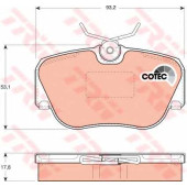 Колодки тормозные дисковые для MERCEDES 190(W201) <b>TRW GDB817 / 21055</b>