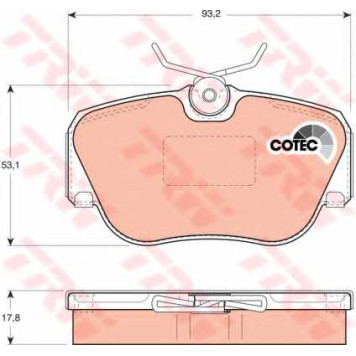 Колодки тормозные дисковые для MERCEDES 190(W201) <b>TRW GDB817 / 21055</b>