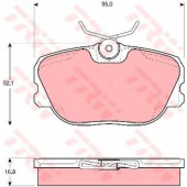 Колодки тормозные дисковые для SAAB 900(AC4,AM4), 9000 <b>TRW GDB460 / 21068</b>