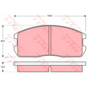 Колодки тормозные дисковые для ISUZU ASKA / MITSUBISHI COLT(C1#A, C5#A), CORDIA(A21#A, AB), LANCER(C1#A, C1#V, C3#V, C6#A, C7#A), MIRAGE(C5# - C8#) <b>TRW GDB365 / 21126</b>