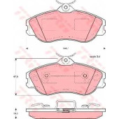 Колодки тормозные дисковые для AUDI 80(8C,B4), 90(89,89Q,8A,B3), CABRIOLET(8G7,B4), COUPE(89,8B), QUATTRO(85) <b>TRW GDB815 / 21138</b>