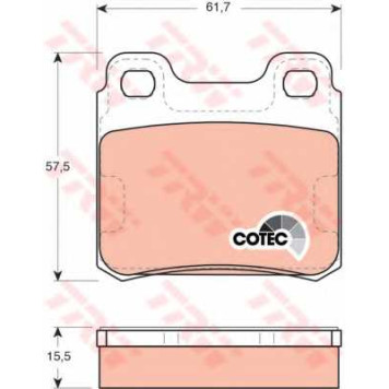 Колодки тормозные дисковые для OPEL ASTRA, CALIBRA, KADETT, VECTRA / SAAB 900 <b>TRW GDB952 / 21140</b>