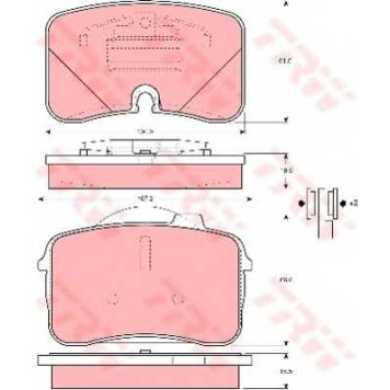Колодки тормозные дисковые для AUDI 100(4A,C4), 200(44,44Q), V8(44#,4C#) <b>TRW GDB961 / 21219</b>
