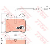 Колодки тормозные дисковые для PEUGEOT 605(6B) <b>TRW GDB985 / 21278</b>