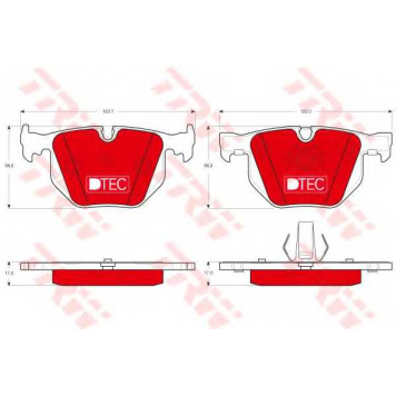 Колодки тормозные дисковые для BMW 7(E65,E66,E67) <b>TRW GDB1499DTE / 21282</b>