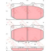 Колодки тормозные дисковые для NISSAN 300 ZX(Z32) <b>TRW GDB1006 / 21307</b>