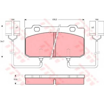 Колодки тормозные дисковые <b>TRW GDB902 / 21309</b>