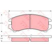 Колодки тормозные дисковые для NISSAN SUNNY(B11,B12,N13) / SUZUKI SWIFT(AA,AH,AJ,EA,MA) <b>TRW GDB731 / 21344</b>