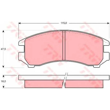 Колодки тормозные дисковые для NISSAN SUNNY(B11,B12,N13) / SUZUKI SWIFT(AA,AH,AJ,EA,MA) <b>TRW GDB731 / 21344</b>