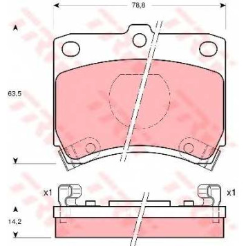 Колодки тормозные дисковые для FORD FIESTA(GFJ) / KIA PRIDE(DA) / MAZDA 121(DA) <b>TRW GDB773 / 21355</b>
