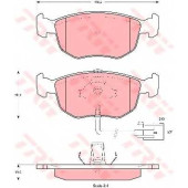 Колодки тормозные дисковые для FORD MONDEO(BNP,GBP) <b>TRW GDB1213 / 21358</b>