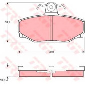 Колодки тормозные дисковые для VOLVO 740(744,745), 760(704,764), 780, 850(LW), 940(944,945), 960(964,965), V70(LV) <b>TRW GDB442 / 21385</b>