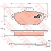 Колодки тормозные дисковые для FIAT CINQUECENTO(170), PANDA(169), PUNTO(176, 176C, 176L, 188, 188AX), SEICENTO(187, 287) / LANCIA Y(840A), Y10(156) <b>TRW GDB1115 / 21436</b>