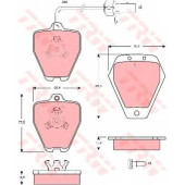 Колодки тормозные дисковые для AUDI A6(4B2,4B5,C5) <b>TRW GDB1451 / 21452</b>