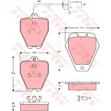 Колодки тормозные дисковые для AUDI A6(4B2,4B5,C5) <b>TRW GDB1451 / 21452</b>