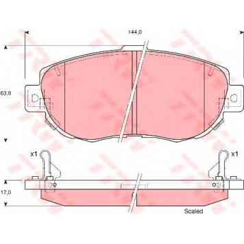 Колодки тормозные дисковые для LEXUS GS, IS SportCross, IS, SC / TOYOTA ALTEZZA GITA, ALTEZZA, ARISTO, CHASER, CRESTA, CROWN, MAJESTA, MARK, SUPRA <b>TRW GDB3235 / 21490</b>