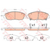 Колодки тормозные дисковые для HONDA CIVIC(FB,FG,FK) <b>TRW GDB3609 / 21497</b>