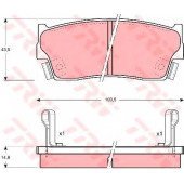 Колодки тормозные дисковые для SUZUKI VITARA(ET,TA), X-90(EL) <b>TRW GDB885 / 21500</b>