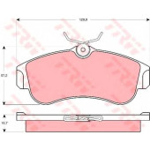 Колодки тормозные дисковые для NISSAN ALMERA(N16), PRIMERA(P10) <b>TRW GDB3271 / 21546</b>
