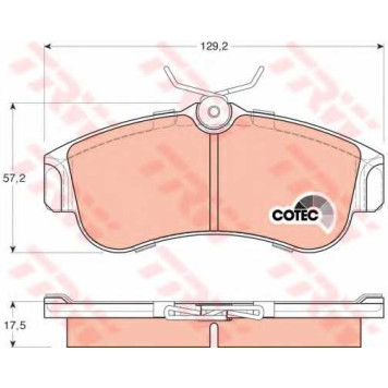 Колодки тормозные дисковые для NISSAN ALMERA(N15,N16), PRIMERA(P10,P11) <b>TRW GDB848 / 21546</b>