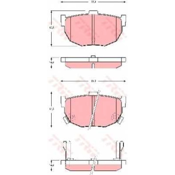 Колодки тормозные дисковые для KIA CERATO(LD) <b>TRW GDB3368 / 21553</b>