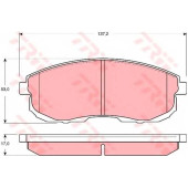 Колодки тормозные дисковые для NISSAN 200 SX(S13) <b>TRW GDB3390 / 21561</b>