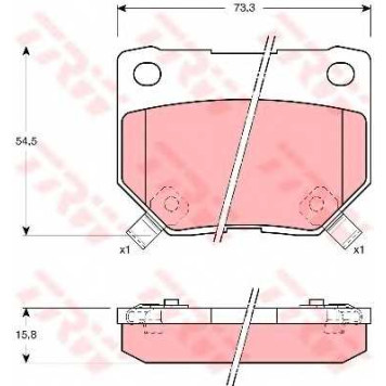 Колодки тормозные дисковые для NISSAN 300 ZX(Z32) <b>TRW GDB1007 / 21580</b>
