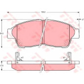 Колодки тормозные дисковые для TOYOTA PICNIC(#XM10) <b>TRW GDB3207 / 21602</b>