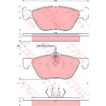Колодки тормозные дисковые <b>TRW GDB1602 / 21636</b>
