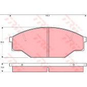 Колодки тормозные дисковые для TOYOTA HILUX(LN1#, LN5#, LN6#, LN8#, RN5#, RN6#, RZN1#, YN5#, YN6#) / VW TARO <b>TRW GDB1181 / 21689</b>