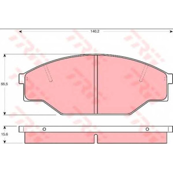 Колодки тормозные дисковые для TOYOTA HILUX(LN1#, LN5#, LN6#, LN8#, RN5#, RN6#, RZN1#, YN5#, YN6#) / VW TARO <b>TRW GDB1181 / 21689</b>