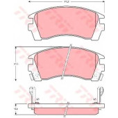 Колодки тормозные дисковые для NISSAN AD, SUNNY(N14,Y10) <b>TRW GDB1013 / 21716</b>