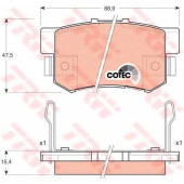 Колодки тормозные дисковые для ACURA LEGEND / HONDA ACCORD, CIVIC, ELEMENT, FR, INSPIRE, INTEGRA, JAZZ, LEGEND, ODYSSEY, SHUTTLE, STEPWGN <b>TRW GDB3154 / 21719</b>