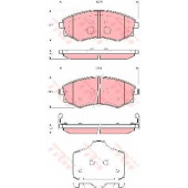 Колодки тормозные дисковые для DAEWOO KORANDO(KJ), MUSSO(FJ), REXTON(GAB#) / SSANGYONG KORANDO(KJ), MUSSO(FJ), REXTON(GAB#) <b>TRW GDB3365 / 21725</b>