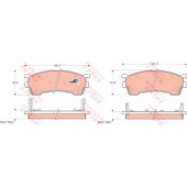 Колодки тормозные дисковые для MAZDA 626(GE,GF,GW), MX-6(GD,GE), XEDOS 6(CA) <b>TRW GDB1139 / 21754</b>