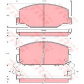 Колодки тормозные дисковые для TOYOTA PREVIA(TCR1#,TCR2#), TARAGO <b>TRW GDB1190 / 21767</b>