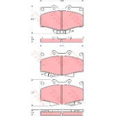 Колодки тормозные дисковые для TOYOTA 4 RUNNER(KZN18#, RN10#, RN13#, RZN18#, VZN10#, VZN13#, VZN18#), HILUX(LN8#, LN9#, RN1#, YN8#, ZN13#) <b>TRW GDB3383 / 21775</b>