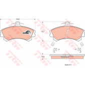 Колодки тормозные дисковые для VOLVO S40(VS), V40(VW) <b>TRW GDB1317 / 21796</b>