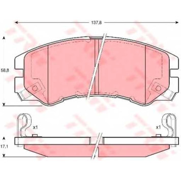 Колодки тормозные дисковые для ISUZU TFR/TFS(TF#), TROOPER / OPEL FRONTERA(5#MWL4,5#SUD2,6B#), MONTEREY <b>TRW GDB3162 / 21845</b>