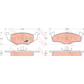 Колодки тормозные дисковые для VW GOLF(1H1,1H5), POLO(6KV2,6KV5,6NF), VENTO(1H2) <b>TRW GDB1218 / 21866</b>
