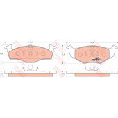 Колодки тормозные дисковые для VW GOLF(1H1,1H5), POLO(6KV2,6KV5,6N2,6NF), VENTO(1H2) <b>TRW GDB1306 / 21866</b>